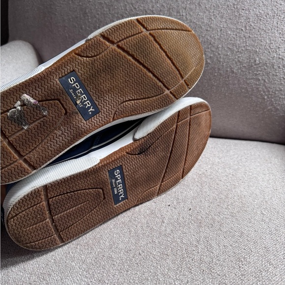 Sperry Top Sider STS15294 Navy Blue Canvas Memory Foam Shoes Mens Size 8M - Picture 6 of 7